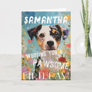 Schattige en Aardige Hond Gelukkige Verjaardag Kaart