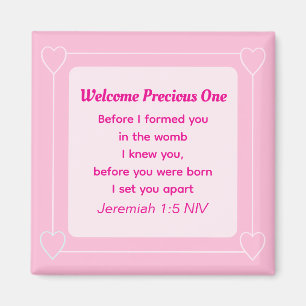 Schattige en eenvoudig licht roze Baby shower Magneet