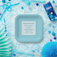 Schattige en eenvoudig lichtblauw Baby shower