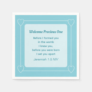 Schattige en eenvoudig lichtblauw Baby shower Servet