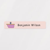 Schattige en eenvoudig vervoer Custom Name Kinder Labels (Design 2)