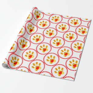 Schattige en elegante gouden poot cadeaupapier