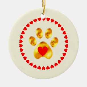 Schattige en elegante gouden poot keramisch ornament
