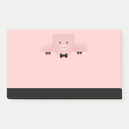 Schattige en Fancy Roze Varken Post-it® Notes (Voorkant)