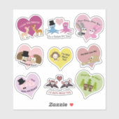 Schattige en Funny Animal Love Puns Sticker Set (Vel)