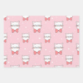Schattige en Funny Face Cats Cat Lover Inpakpapier Vel (Voorkant 2)