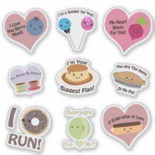 Schattige en Funny Food Puns Sticker