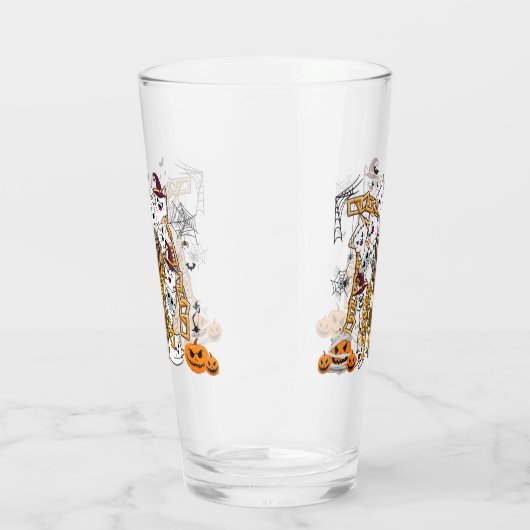 Schattige en Funny Spooky Evil Cats Glas (Rechts)