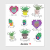Schattige en Grappig Plant Sticker Set (Vel)