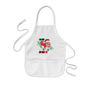 Schattige en Grappig Santa's Sloth Slow Ho Ho Kinder Schort