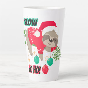 Schattige en Grappig Santa's Sloth Slow Ho Ho Latte Mok