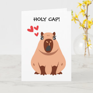Schattige en grappige Cappybara "IK HOU VAN JE" we Kaart