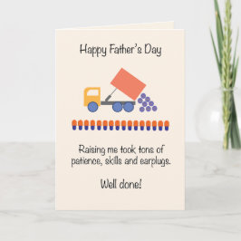 Schattige en grappige vrachtwagen Vaderdag Feestdagen Kaart