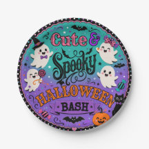 Schattige en griezelige Halloween-geesten en pompo