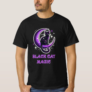 Schattige en grillige zwarte kat Design T-shirt