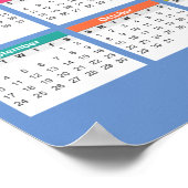 Schattige en kleurrijk 2024 Kalender | POSTER (Hoek)