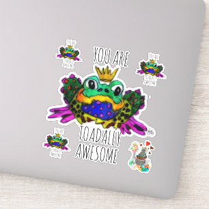 Schattige en Kleurrijk Je bent Toadally Geweldige Sticker