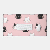 Schattige en kleurrijk Kawaii Cats naadloos patroo Bureaumat (Keyboard & Muis)