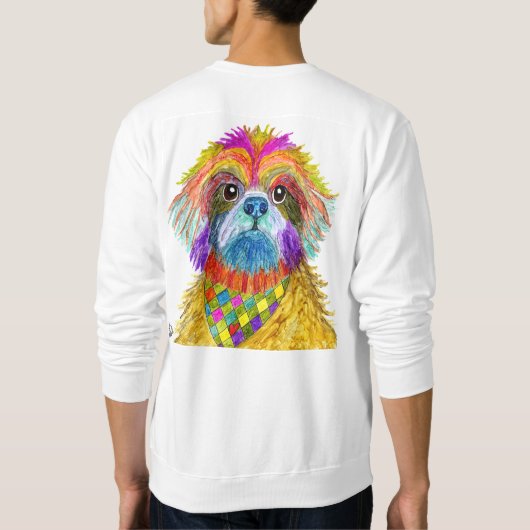 Schattige en kleurrijk Shih Tzu Sweatshirt (Achterkant)