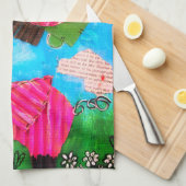 Schattige en kleurrijk wanneer varkens keukenhandd theedoek (Quarter Fold)