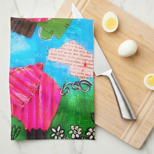 Schattige en kleurrijk wanneer varkens keukenhandd theedoek (Quarter Fold)