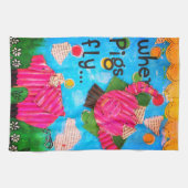 Schattige en kleurrijk wanneer varkens keukenhandd theedoek (Horizontaal)