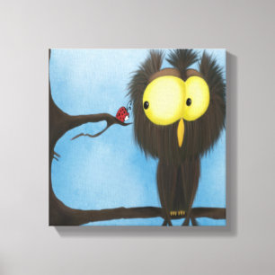 Schattige en kleurrijke oliet Oliver Canvas Afdruk