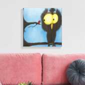 Schattige en kleurrijke oliet Oliver Canvas Afdruk (Insitu (Woonkamer))