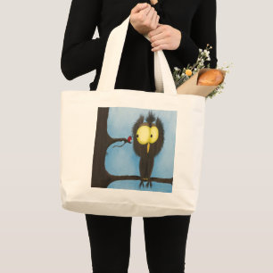 Schattige en kleurrijke oliet Oliver Grote Tote Bag