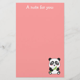 Schattige en knuffelende babypanda briefpapier