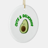 Schattige en lekkere avocado keramisch ornament (Rechts)