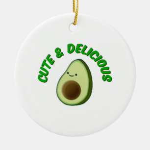 Schattige en lekkere avocado keramisch ornament