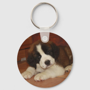 Schattige en lieve St. Bernard Puppy Sleutelhanger