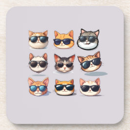 Schattige en Schattig kattenthema Hard plastisch o Bier Onderzetter