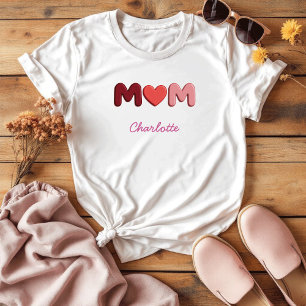 Schattige en sentimenteel cadeau voor mama Mom L T-shirt
