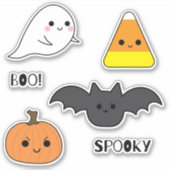Schattige en spookachtig sticker (Voorkant)
