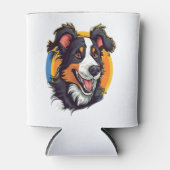 Schattige en vriendelijke Border Collie Blikjeskoeler (Voorkant)