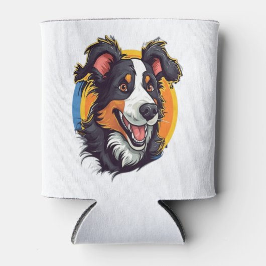 Schattige en vriendelijke Border Collie Blikjeskoeler (Voorkant)