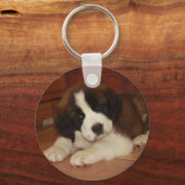 Schattige en zoete Bernard Puppy Sleutelhanger (Voorkant)