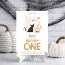 Schattige enge EEN Geest Halloween 1e Verjaardag