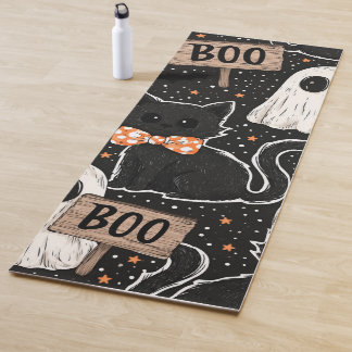 Schattige enge Halloween-feestkatten en -geesten B Yogamat