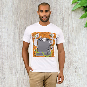 Schattige enge Halloween-geesten en grafsteen T-shirt
