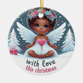 Schattige engel baby kerstversiering keramisch ornament