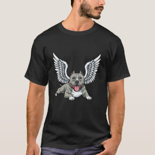 Schattige Engel Pitbull Vleugels Hond Liefhebber O T-shirt