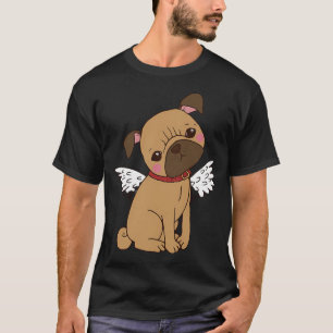 Schattige Engel Pug T-shirt