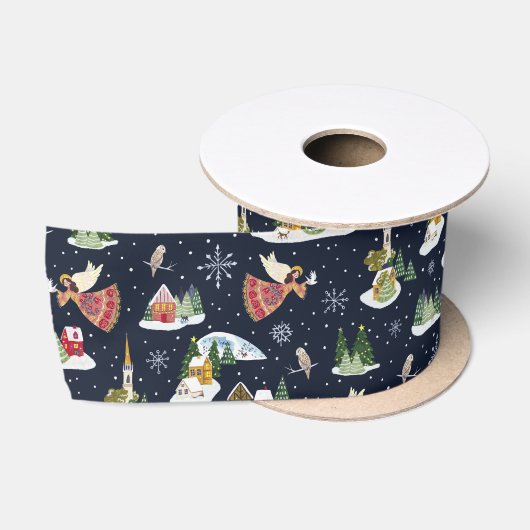 Schattige engel vrede op aarde Kerstmis Lint (Spoel)