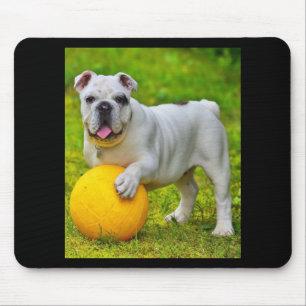 Schattige Engels Bulldog Basketbal Bulldog Lover G Muismat