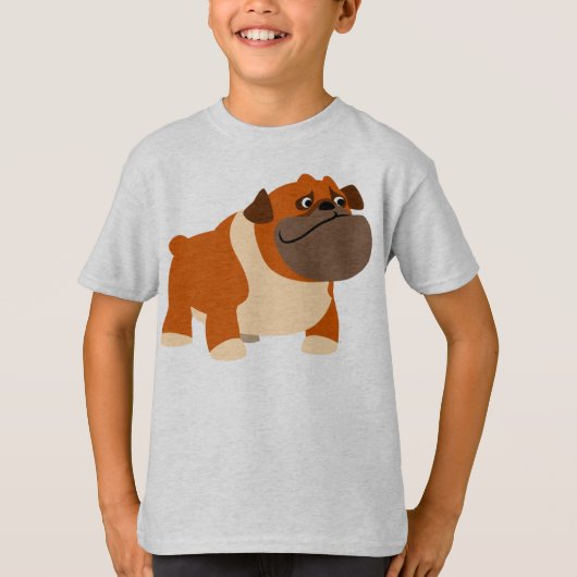 Schattige Engels Bulldog Kinderen T-shirt (Voorkant)