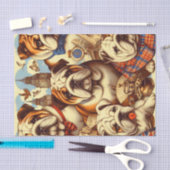 Schattige Engels Bulldog schilderij Tissuepapier (Craft)