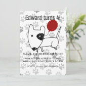 Schattige Engelse Bull Terrier Verjaardag Kaart (Staand voorkant)